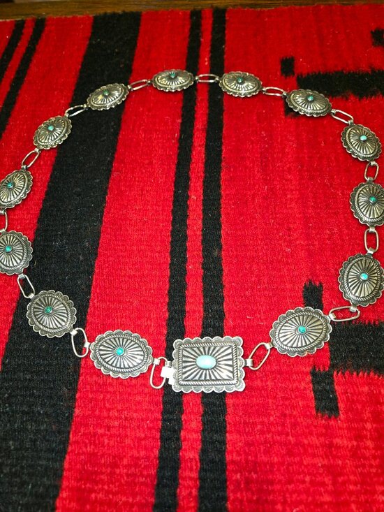 Bell Trading Co. Accessories - 1960's Small Link Concho Belt from The Bell Trading Co.